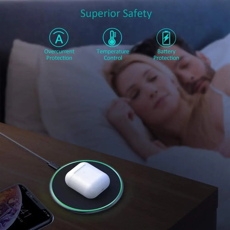 Ultra-Fast 30W Wireless Charger with LED Indicator for Smartphones