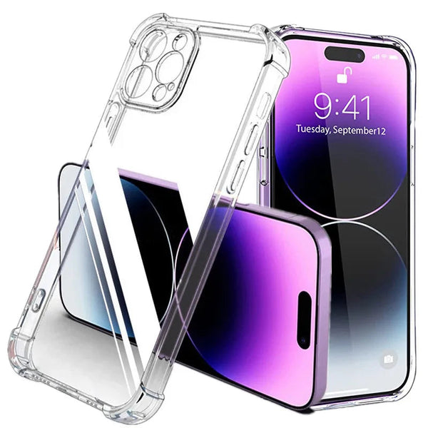 Crystal Clear Shockproof TPU Case for iPhone - Sleek & Durable Protection