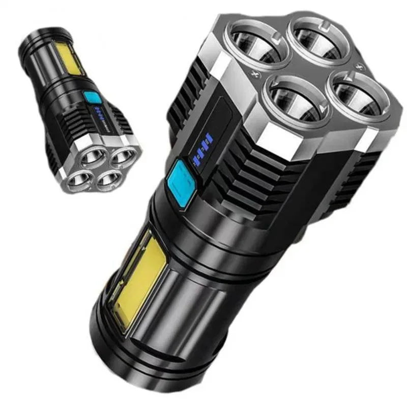 High Power LED Flashlight 4 LEDs