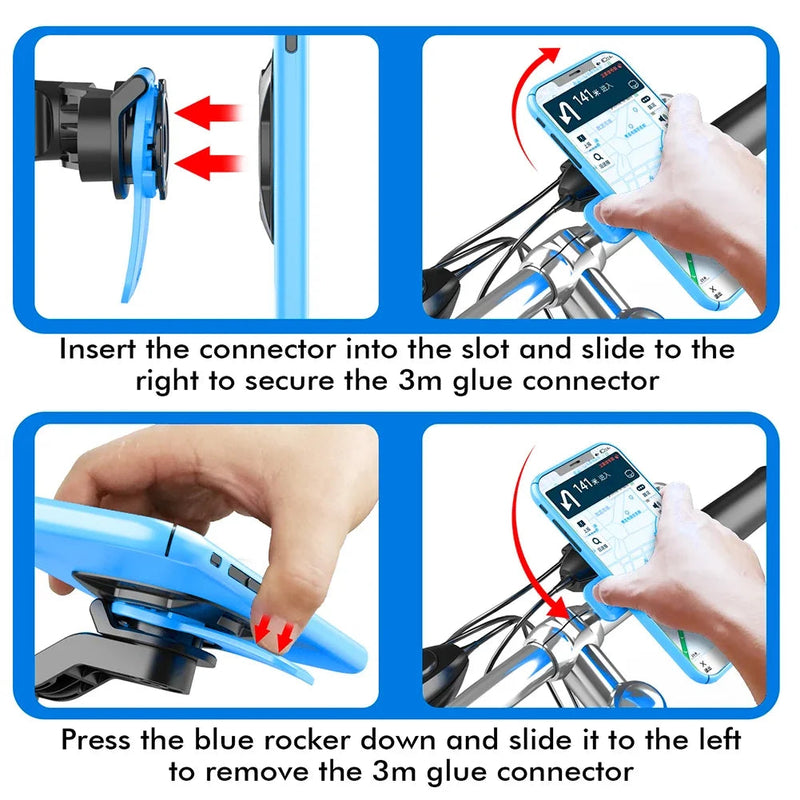 Motorcycle and Bicycle Phone Mount: Universal, Durable & Shock-Resistant