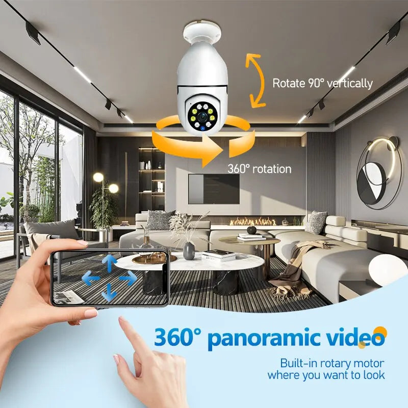 Surveillance Camera with 5G WiFi Lamp