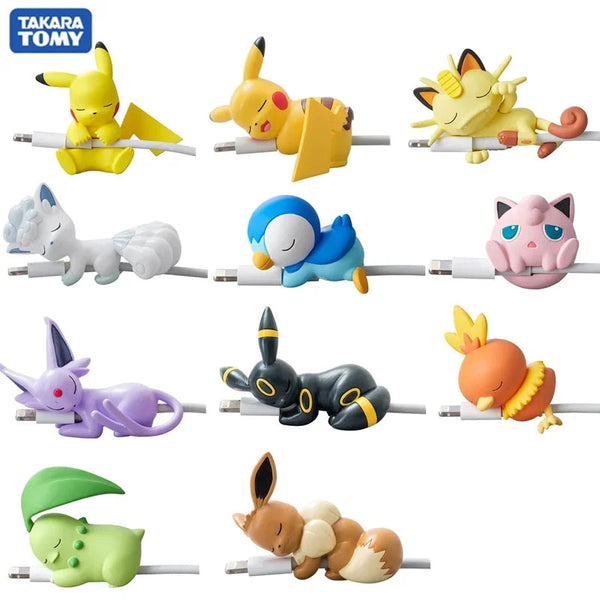 Adorable Pokemon Data Cable Protective Cover - Pikachu, Eevee, and More