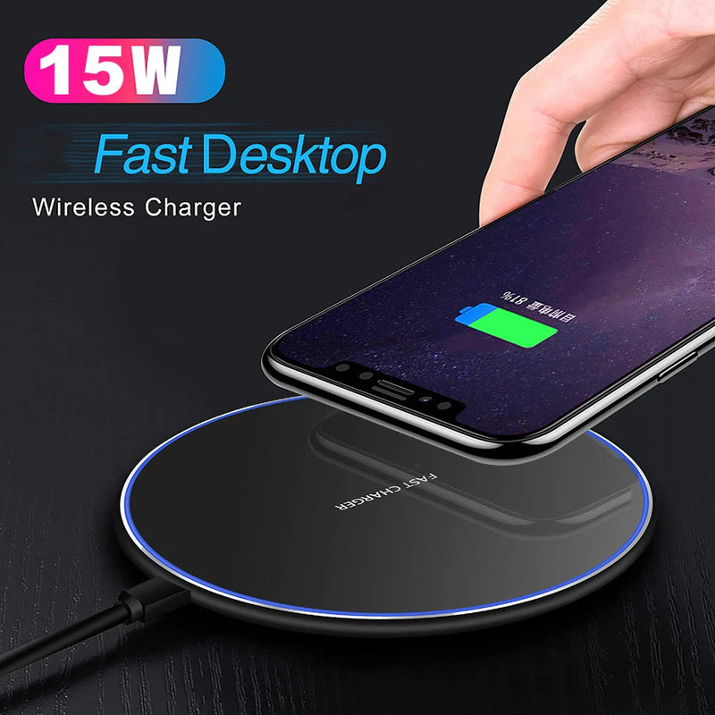 Ultra-Fast 30W Wireless Charger with LED Indicator for Smartphones