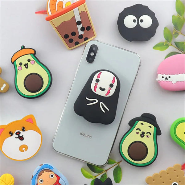 Cute Cartoon Avocado Phone Holder - Universal Stand for iPhone, Samsung, and More