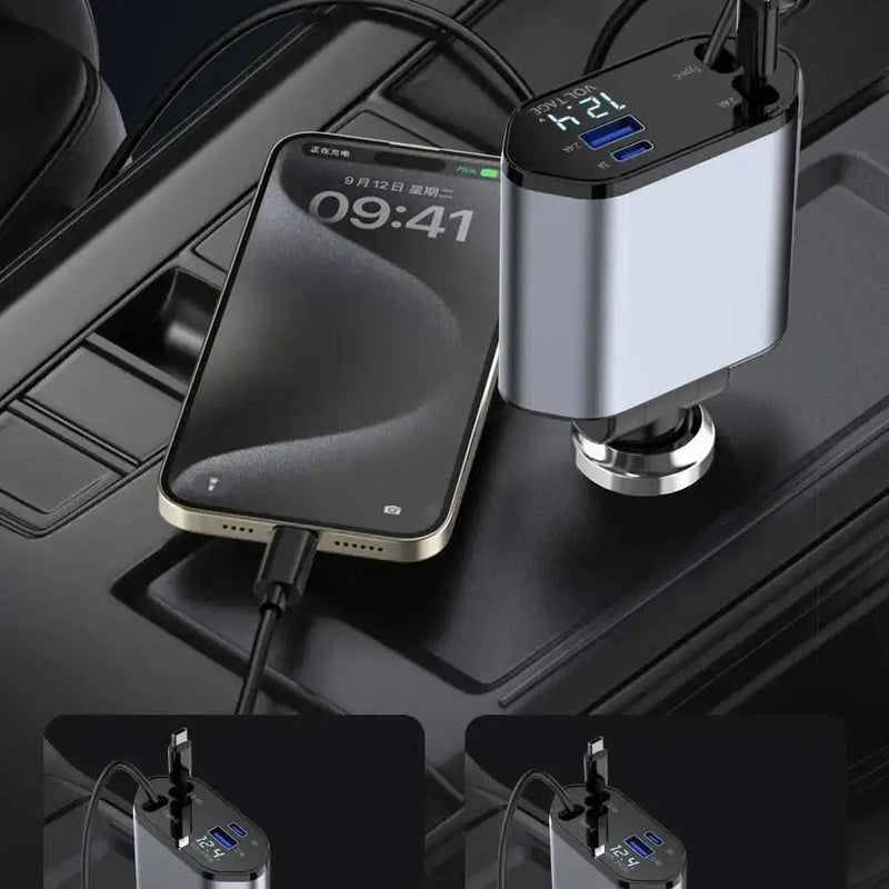 Retractable 4 in 1 charger