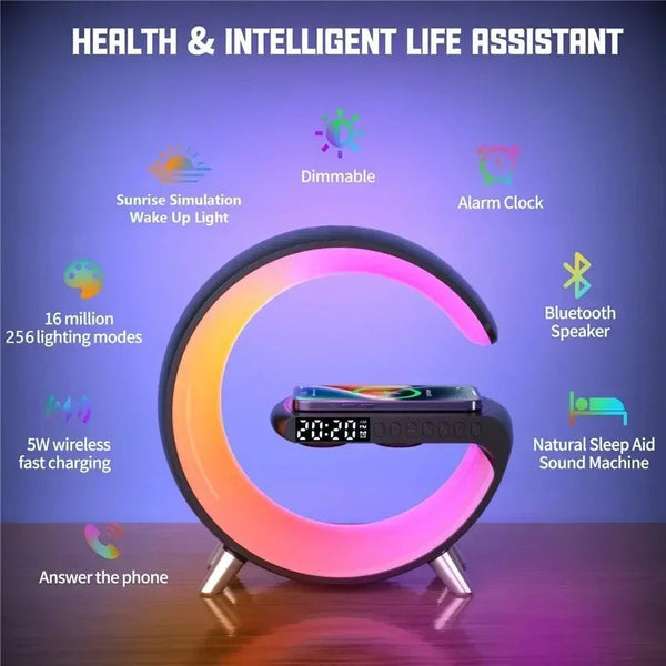 Bluetooth Speaker Powerful Lamp Induction Charger Wireless Charging